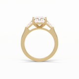 2.30 CT Radiant Cut Three Stones Style Moissanite Engagement Ring 15
