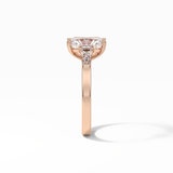 2.30 CT Radiant Cut Three Stones Style Moissanite Engagement Ring 10