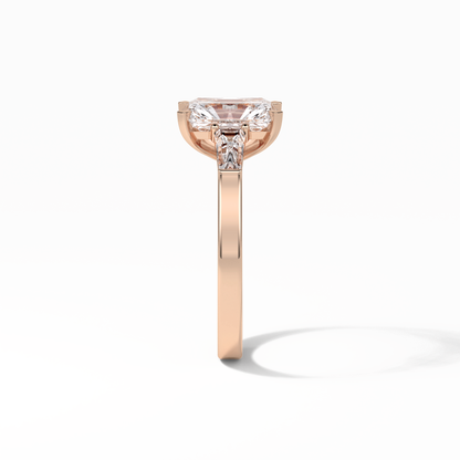 2.30 CT Radiant Cut Three Stones Style Moissanite Engagement Ring