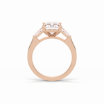 2.30 CT Radiant Cut Three Stones Style Moissanite Engagement Ring 12