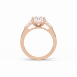 2.30 CT Radiant Cut Three Stones Style Moissanite Engagement Ring 12