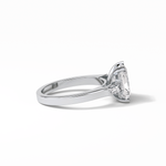 2.30 CT Radiant Cut Three Stones Style Moissanite Engagement Ring 3