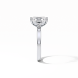 2.30 CT Radiant Cut Three Stones Style Moissanite Engagement Ring 4