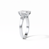 2.30 CT Radiant Cut Three Stones Style Moissanite Engagement Ring 5