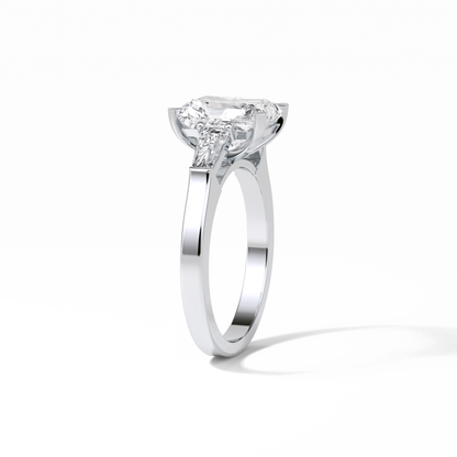 2.30 CT Radiant Cut Three Stones Style Moissanite Engagement Ring