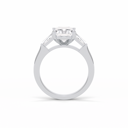 2.30 CT Radiant Cut Three Stones Style Moissanite Engagement Ring