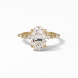 4.0 CT Oval Cut Dainty & Hidden Halo Style Moissanite Engagement Ring 15