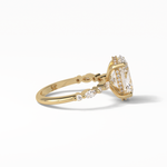 4.0 CT Oval Cut Dainty & Hidden Halo Style Moissanite Engagement Ring 17