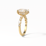 4.0 CT Oval Cut Dainty & Hidden Halo Style Moissanite Engagement Ring 19