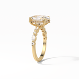4.0 CT Oval Cut Dainty & Hidden Halo Style Moissanite Engagement Ring 19