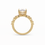 4.0 CT Oval Cut Dainty & Hidden Halo Style Moissanite Engagement Ring 21