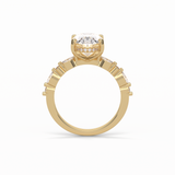 4.0 CT Oval Cut Dainty & Hidden Halo Style Moissanite Engagement Ring 21