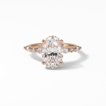 4.0 CT Oval Cut Dainty & Hidden Halo Style Moissanite Engagement Ring 9