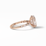 4.0 CT Oval Cut Dainty & Hidden Halo Style Moissanite Engagement Ring 11