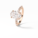 4.0 CT Oval Cut Dainty & Hidden Halo Style Moissanite Engagement Ring 14