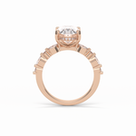 4.0 CT Oval Cut Dainty & Hidden Halo Style Moissanite Engagement Ring 8