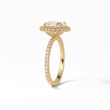 1.91 CT Oval Cut Pave & Halo Style Moissanite Engagement Ring 12