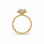 1.91 CT Oval Cut Pave & Halo Style Moissanite Engagement Ring 14