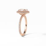 1.91 CT Oval Cut Pave & Halo Style Moissanite Engagement Ring 9