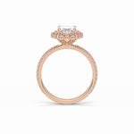 1.91 CT Oval Cut Pave & Halo Style Moissanite Engagement Ring 11