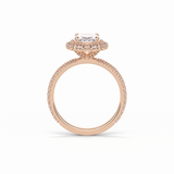 1.91 CT Oval Cut Pave & Halo Style Moissanite Engagement Ring 11