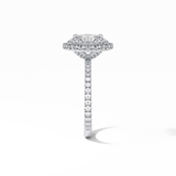 1.91 CT Oval Cut Pave & Halo Style Moissanite Engagement Ring 3