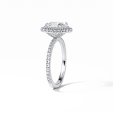 1.91 CT Oval Cut Pave & Halo Style Moissanite Engagement Ring 4