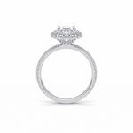 1.91 CT Oval Cut Pave & Halo Style Moissanite Engagement Ring 6