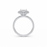 1.91 CT Oval Cut Pave & Halo Style Moissanite Engagement Ring 6