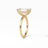 4.15 CT Emerald Cut Pave & Hidden Halo Style Moissanite Engagement Ring 19