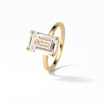 4.15 CT Emerald Cut Pave & Hidden Halo Style Moissanite Engagement Ring 20