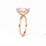 4.15 CT Emerald Cut Pave & Hidden Halo Style Moissanite Engagement Ring 13