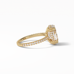 4.0 CT Oval Cut Pave & Hidden Halo Style Moissanite Engagement Ring 19