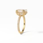 4.0 CT Oval Cut Pave & Hidden Halo Style Moissanite Engagement Ring 21