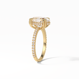4.0 CT Oval Cut Pave & Hidden Halo Style Moissanite Engagement Ring 21