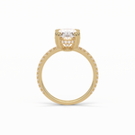 4.0 CT Oval Cut Pave & Hidden Halo Style Moissanite Engagement Ring 13