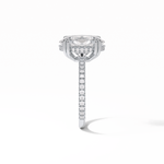4.0 CT Oval Cut Pave & Hidden Halo Style Moissanite Engagement Ring 2