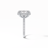 4.0 CT Oval Cut Pave & Hidden Halo Style Moissanite Engagement Ring 2