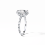 4.0 CT Oval Cut Pave & Hidden Halo Style Moissanite Engagement Ring 3