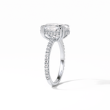 4.0 CT Oval Cut Pave & Hidden Halo Style Moissanite Engagement Ring 3