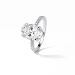 4.0 CT Oval Cut Pave & Hidden Halo Style Moissanite Engagement Ring 4