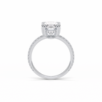 4.0 CT Oval Cut Pave & Hidden Halo Style Moissanite Engagement Ring 5