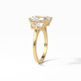 3.24 CT Radiant Cut Three Stone Style Moissanite Engagement Ring 21
