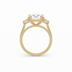 3.24 CT Radiant Cut Three Stone Style Moissanite Engagement Ring 13