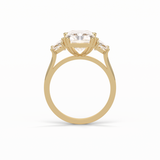 3.24 CT Radiant Cut Three Stone Style Moissanite Engagement Ring 13