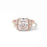 3.24 CT Radiant Cut Three Stone Style Moissanite Engagement Ring 8