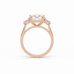 3.24 CT Radiant Cut Three Stone Style Moissanite Engagement Ring 11