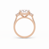 3.24 CT Radiant Cut Three Stone Style Moissanite Engagement Ring 11
