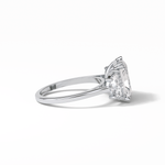 3.24 CT Radiant Cut Three Stone Style Moissanite Engagement Ring 6