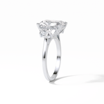 3.24 CT Radiant Cut Three Stone Style Moissanite Engagement Ring 3
